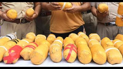 The KLF narco-terror module case dates back to May 31, 2019, when three of the accused—Nirmal Singh, Hira Singh and Satpal Singh—were arrested by Tarsikka police of Amritsar-rural district with 500gm heroin and ₹1,20,000 drug money. (HT Photo) The KLF narco-terror module case dates back to May 31, 2019, when three of the accused—Nirmal Singh, Hira Singh and Satpal Singh—were arrested by Tarsikka police of Amritsar-rural district with 500gm heroin and ₹1,20,000 drug money. (HT Photo)