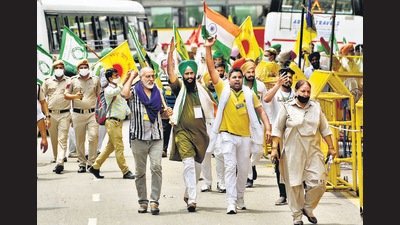Delhi Police had used force against farmers during a rally on January 26. (ANI)