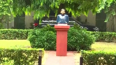 A bust of late LJP leader Ram Vilas Paswan has been installed at 12, Janpath, in the national capital.