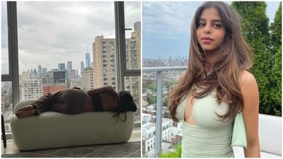 Suhana Khan shared a picture of herself from her New York apartment. Suhana Khan shared a picture of herself from her New York apartment.