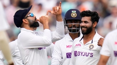 Virat Kohli's trumpet celebration after Hameed and Bairstow's wickets sparks debate on social media (AP) Virat Kohli's trumpet celebration after Hameed and Bairstow's wickets sparks debate on social media (AP)