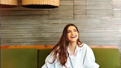 Sonam Kapoor has done a magazine shoot at her London house. Sonam Kapoor has done a magazine shoot at her London house.