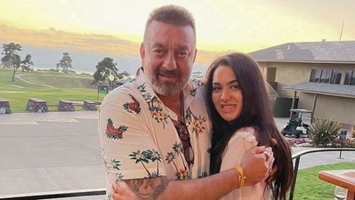 Sanjay Dutt poses with daughter Trishala Dutt.
