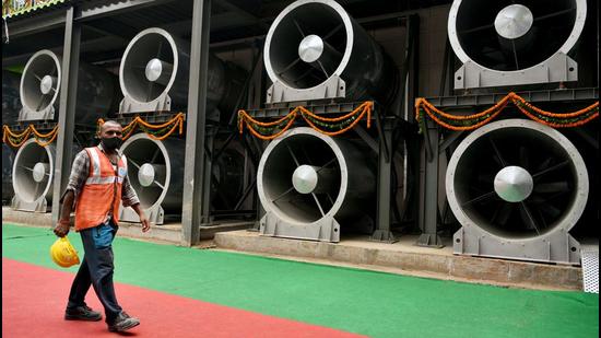 A view of country's first smog tower at Connaught Place in New Delhi on Monday. (Representational image/ANI)