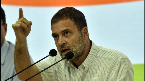 Congress leader Rahul Gandhi. (Sanjeev Verma/HT PHOTO)