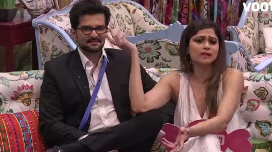Shamita Shetty and Raqesh Bapat on Bigg Boss OTT. Shamita Shetty and Raqesh Bapat on Bigg Boss OTT. 