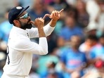 India captain Virat Kohli gestures on Day 5 of the Oval Test. (Getty) India captain Virat Kohli gestures on Day 5 of the Oval Test. (Getty)