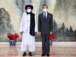 When Chinese foreign minister Wang Yi met Taliban leader Mullah Abdul Ghani Baradar in Tianjin in July 2021.&nbsp;