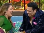 Govinda and Sunita Ahuja on The Kapil Sharma Show.