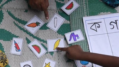 Children a special class under Nabadisha project, a joint initiative by Kolkata Police and Vikramshila Education Research Society, at Dhakuria in Kolkata, West Bengal, on September 7. In another initiative by Kolkata Police and NGO Vikramshila Education Research Society, special classes are organised to pre-primary & primary students. (Samir Jana / HT Photo) Children a special class under Nabadisha project, a joint initiative by Kolkata Police and Vikramshila Education Research Society, at Dhakuria in Kolkata, West Bengal, on September 7. In another initiative by Kolkata Police and NGO Vikramshila Education Research Society, special classes are organised to pre-primary & primary students. (Samir Jana / HT Photo)