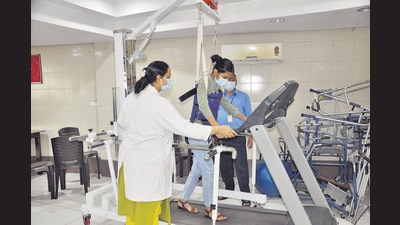Experts said that physiotherapy’s importance has increased manifold due to long sedentary hours and bad postures. (HT photo)