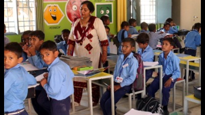 Of the total funds for Punjab under the Samagra Shiksha programme, around 65% will be used to improve elementary education (classes 1 to 8). (HT photo) Of the total funds for Punjab under the Samagra Shiksha programme, around 65% will be used to improve elementary education (classes 1 to 8). (HT photo)