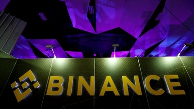 The logo of Binance is seen on their exhibition stand at the Delta Summit, Malta's official Blockchain and Digital Innovation event promoting cryptocurrency. (Reuters File Photo)
