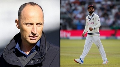 Nasser Hussain hails Virat Kohli's captaincy (HT Collage)