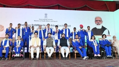 Sports Minister felicitates Paralympians, hopes for better show in 2024 (SAI) Sports Minister felicitates Paralympians, hopes for better show in 2024 (SAI)
