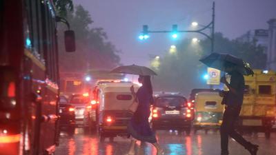 The monsoon trough is likely to lie south of its normal position for the next 4-5 days, the IMD said in its weather forecast. (Hindustan Times) The monsoon trough is likely to lie south of its normal position for the next 4-5 days, the IMD said in its weather forecast. (Hindustan Times)