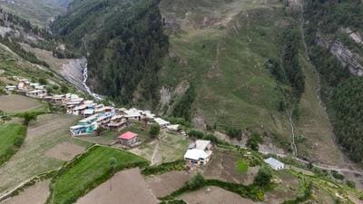 A view of the picturesque Kumar Bhatori village in Pangi valley of Chamba district. The isolated valley with a beautiful landscape is known for its tribal culture and tradition. (HT Photo) A view of the picturesque Kumar Bhatori village in Pangi valley of Chamba district. The isolated valley with a beautiful landscape is known for its tribal culture and tradition. (HT Photo)
