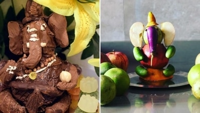 Give your Ganesh Chaturthi celebrations an eco-friendly twist. Take a cue from these Ganesh idols made out of chocolate, sugar, rice, flour, and turmeric. (Instagram) Give your Ganesh Chaturthi celebrations an eco-friendly twist. Take a cue from these Ganesh idols made out of chocolate, sugar, rice, flour, and turmeric. (Instagram)