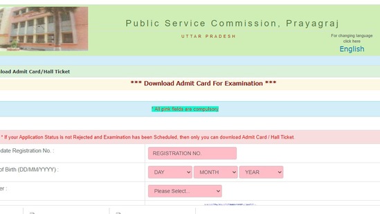 UPPSC GIC lecturer prelims admit card 2021: Candidates who have applied for lecturer posts at Government Inter College can download their admit cards from the official website of UPPSC at uppsc.up.nic.in.(uppsc.nic.in)