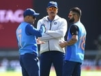 ‘Dhoni, Shastri, Kohli and Rohit (not in photo) form a very potent leadership group’ ‘Dhoni, Shastri, Kohli and Rohit (not in photo) form a very potent leadership group’