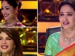 Madhuri Dixit, Yami Gautam and Jacqueline Fernandez on Dance Deewane 3. Madhuri Dixit, Yami Gautam and Jacqueline Fernandez on Dance Deewane 3.