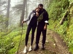 Shahid Kapoor and Mira Rajput pose for a picture.