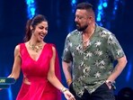 Shilpa Shetty and Sanjay Dutt on the sets of Super Dance Chapter 4.