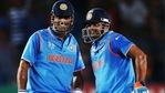 Raina reacts after Dhoni named mentor of Team India for T20 World Cup and Ashwin's (not in frame) return(Getty Images) Raina reacts after Dhoni named mentor of Team India for T20 World Cup and Ashwin's (not in frame) return(Getty Images)