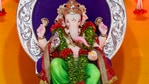 An idol of Lord Ganesh at a pandal ahead of Ganesh Chaturthi festival, at Lalbagh in Mumbai, Thursday, Sept. 9, 2021. (PTI Photo/Kunal Patil)(PTI) An idol of Lord Ganesh at a pandal ahead of Ganesh Chaturthi festival, at Lalbagh in Mumbai, Thursday, Sept. 9, 2021. (PTI Photo/Kunal Patil)(PTI)