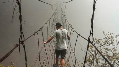 Mawsynramm, Meghalaya: The wettest place on earth, Mawsynramm, is 54km from Shillong and 148km from Guwahati. You can visit the misty village of Laitkynsew and the Nohkalikai Falls. (Instagram/@ourguestdiary)