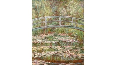 French impressionist Claude Monet (1840-1926) was a passionate horticulturist. In 1893, he bought an estate with a pond in Giverny, setting up a water-lily garden and bridge that inspired many of his most famous works. This one, from 1899, is in an unusual vertical format, and includes a reflection of the bridge in the pond too. (Couertesy Metropolitan Museum of Art, USA) French impressionist Claude Monet (1840-1926) was a passionate horticulturist. In 1893, he bought an estate with a pond in Giverny, setting up a water-lily garden and bridge that inspired many of his most famous works. This one, from 1899, is in an unusual vertical format, and includes a reflection of the bridge in the pond too. (Couertesy Metropolitan Museum of Art, USA)