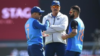‘Dhoni, Shastri, Kohli and Rohit (not in photo) form a very potent leadership group’