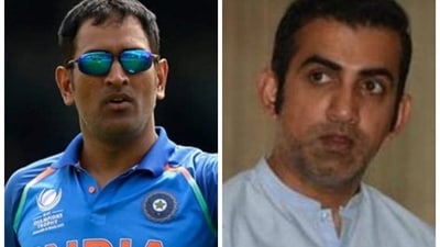 T20 World Cup: MS Dhoni's experience of captaining side and handling pressure will help youngsters, says Gautam Gambhir (AGENCIES/HT COLLAGE) T20 World Cup: MS Dhoni's experience of captaining side and handling pressure will help youngsters, says Gautam Gambhir (AGENCIES/HT COLLAGE)