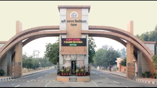 According to the NIRF 2021 rankings announced by Union education minister Dharmendra Pradhan, Rohtak’s Maharshi Dayanand University (MDU)’s ranking has slipped from last year’s 76th position to 78th. (HT File) According to the NIRF 2021 rankings announced by Union education minister Dharmendra Pradhan, Rohtak’s Maharshi Dayanand University (MDU)’s ranking has slipped from last year’s 76th position to 78th. (HT File)
