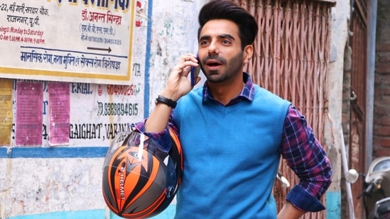 Aparshakti in a still from his new ZEE5 film, Helmet,