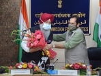 Union Minister for Minority Affairs Mukhtar Abbas Naqvi attends charge taking ceremony of National Commission for Minorities Chairman Sardar Iqbal Singh Lalpura in New Delhi.(PTI Photo) Union Minister for Minority Affairs Mukhtar Abbas Naqvi attends charge taking ceremony of National Commission for Minorities Chairman Sardar Iqbal Singh Lalpura in New Delhi.(PTI Photo)