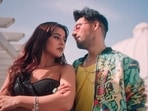 Shehnaaz Gill with Tony Kakkar in the music video for Kurta Pajama.