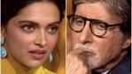 Deepika Padukone and Amitabh Bachchan on Kaun Banega Crorepati 13. Deepika Padukone and Amitabh Bachchan on Kaun Banega Crorepati 13.