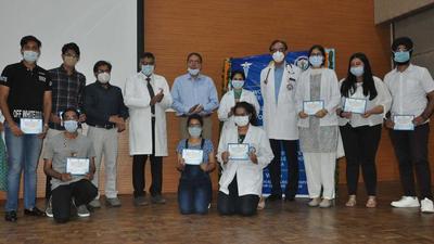 A felicitation ceremony underway at DMCH in Ludhiana on Friday. (HT photo) A felicitation ceremony underway at DMCH in Ludhiana on Friday. (HT photo)