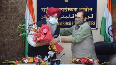 Union Minister for Minority Affairs Mukhtar Abbas Naqvi attends charge taking ceremony of National Commission for Minorities Chairman Sardar Iqbal Singh Lalpura in New Delhi. (PTI Photo) Union Minister for Minority Affairs Mukhtar Abbas Naqvi attends charge taking ceremony of National Commission for Minorities Chairman Sardar Iqbal Singh Lalpura in New Delhi. (PTI Photo)