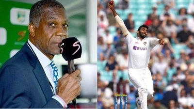 Michael Holding has his say on Jasprit Bumrah's action (HT Collage)