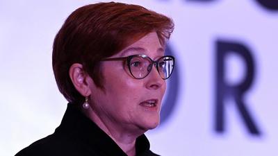 Australian Minister for Foreign Affairs Marise Payne delivers the keynote address at the ‘Third Indo-Pacific Oration’ hosted by the Observer Research Foundation (ORF), in New Delhi on Friday. (AFP PHOTO.) Australian Minister for Foreign Affairs Marise Payne delivers the keynote address at the ‘Third Indo-Pacific Oration’ hosted by the Observer Research Foundation (ORF), in New Delhi on Friday. (AFP PHOTO.)