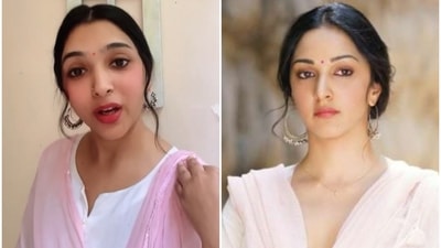 Aishwarya (L) bears an uncanny resemblance to Kiara Advani. Aishwarya (L) bears an uncanny resemblance to Kiara Advani.
