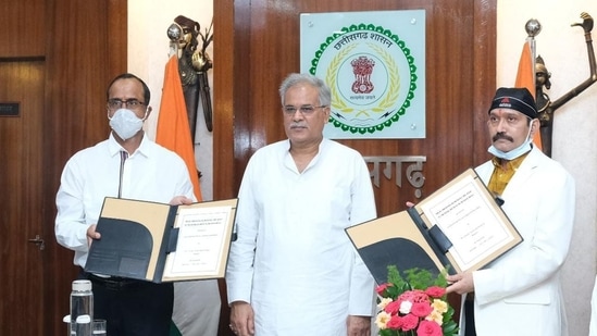 Chhattisgarh chief minister Bhupesh Baghel (centre) said the state will become the millet hub of the India. Chhattisgarh chief minister Bhupesh Baghel (centre) said the state will become the millet hub of the India.