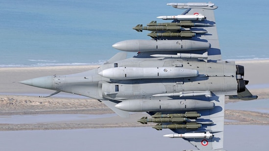 A fully-loaded Rafale fighter jet is seen in this photo.&nbsp;(File Photo)