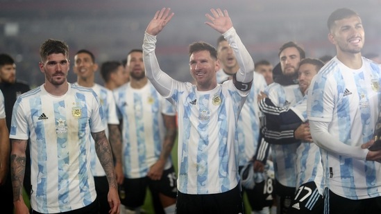 Argentina beat Bolivia 3-0(Pool via REUTERS)