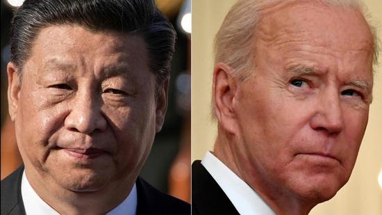File photos of the President of China, Xi Jinping (left), and US President Joe Biden. The two leaders had a rare phone call on Friday. (AFP/File)