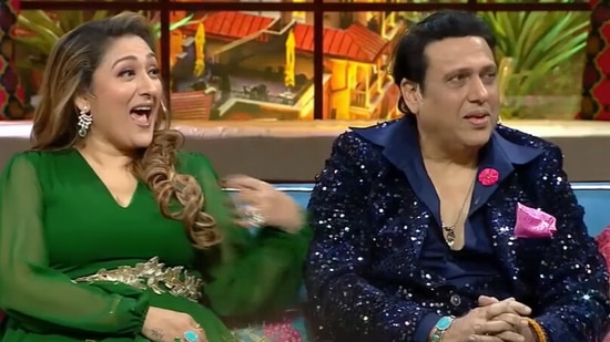 Govinda and Sunita Ahuja on The Kapil Sharma Show.