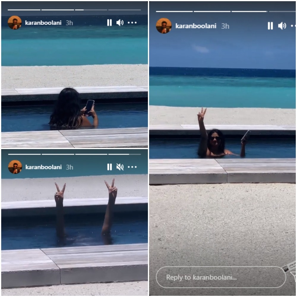 Karan on Friday also shared clips taking to his Instagram Stories. Karan on Friday also shared clips taking to his Instagram Stories.