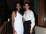 Deepika Padukone and PV Sindhu stepped out for dinner together on Saturday night. (Varinder Chawla) Deepika Padukone and PV Sindhu stepped out for dinner together on Saturday night. (Varinder Chawla)